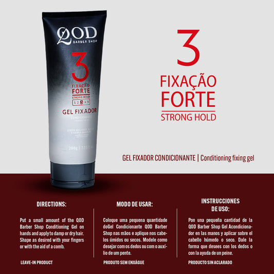 Modeling Hair Gel 200g - STRONG Hold- Wet Effect - QOD Barber Shop