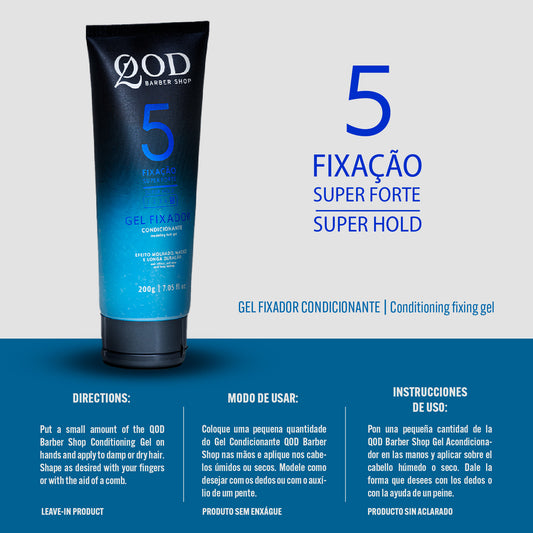 Modeling Hair Gel 200g - Super Hold- Wet Effect - QOD Barber Shop