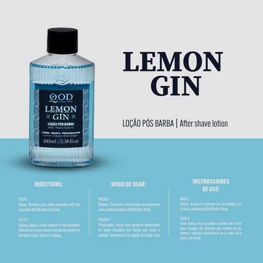 After Shave Lotion Lemon Gin 100ml - QOD Barber Shop