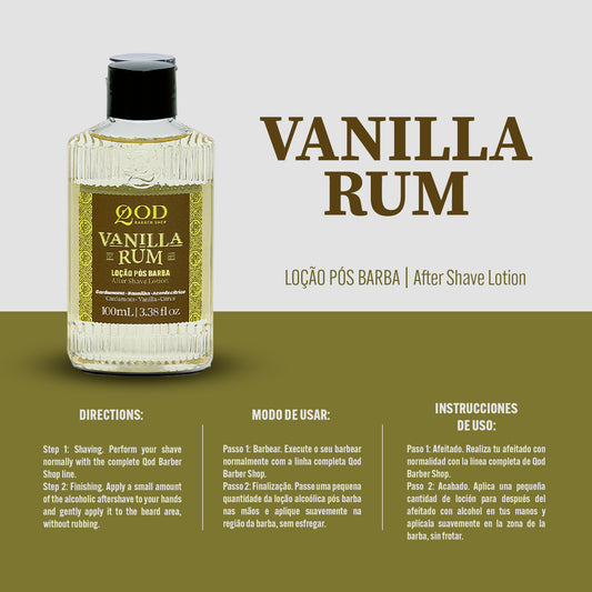 After Shave Lotion Vanilla Rum 100ml - QOD Barber Shop