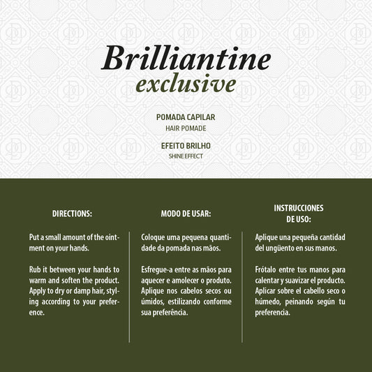 Brilliantine Hair Pomade - Shine Effect - 130g - QOD Barber Shop