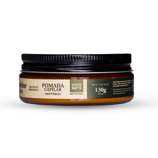 Brilliantine Hair Pomade - Matte Effect - 130g - QOD Barber Shop